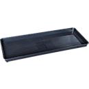 Lekbak voor kleine containers, volume 15 l, stapelbaar, B 1000 x D 400 x H 50 mm, polyetheen, zwart