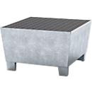 Lekbak WG 20, voor 1 x 200 l vat, gegalvaniseerd