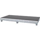 Lekbak WG 28, voor 8 x 200 l vaten, gegalvaniseerd