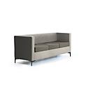 Leyform 3-Sitzer Sofa, B 1730 x T 600 x H 730 mm, 2-farbiger Stoffbezug und Mehrschichtholz, dunkelgraubraun/hellgraubraun