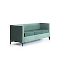 Leyform 3-Sitzer Sofa, B 1730 x T 600 x H 730 mm, 2-farbiger Stoffbezug und Mehrschichtholz, dunkelpetrol/hellpetrol