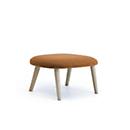 Leyform Fußhocker Alise, B 415 x T 560 x H 415 mm, Wollmischgewebe/Holz, dunkelorange/Esche Natur