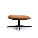 Leyform Fußhocker Alise, drehbar, B 740 x T 740 x H 380 mm, Wollmischgewebe/Aluminium, dunkelorange/schwarz