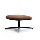 Leyform Fußhocker Alise, drehbar, B 740 x T 740 x H 380 mm, Wollmischgewebe/Aluminium, dunkelrost/schwarz