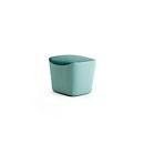 Leyform Hocker, Sitzmaße B 520 x T 440 x H 440 mm, 2-farbiger Stoffbezug und Mehrschichtholz, dunkelgraublau/hellgraublau
