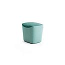Leyform Hocker, Sitzmaße B 520 x T 440 x H 515 mm, 2-farbiger Stoffbezug und Mehrschichtholz, dunkelgraublau/hellgraublau