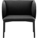 Leyform LIV fauteuil de réception, structure en tube d'acier, revêtement en tissu, L 730 x P 620 x H 740 mm, anthracite chiné