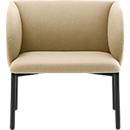 Leyform LIV fauteuil de réception, structure en tube d'acier, revêtement en tissu, L 730 x P 620 x H 740 mm, beige chiné