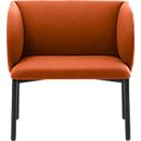 Leyform LIV fauteuil de réception, structure en tube d'acier, revêtement en tissu, L 730 x P 620 x H 740 mm, brun terracotta