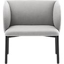 Leyform LIV fauteuil de réception, structure en tube d'acier, revêtement en tissu, L 730 x P 620 x H 740 mm, gris clair chiné