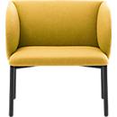 Leyform LIV fauteuil de réception, structure en tube d'acier, revêtement en tissu, L 730 x P 620 x H 740 mm, jaune chiné