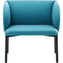 Leyform LIV fauteuil de réception, structure en tube d'acier, revêtement en tissu, L 730 x P 620 x H 740 mm, pétrole mélangé 