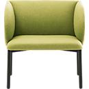 Leyform LIV fauteuil de réception, structure en tube d'acier, revêtement en tissu, L 730 x P 620 x H 740 mm, vert clair mélangé