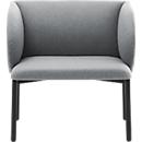 Leyform Ontvangst fauteuil LIV - stof - stalen onderstel - B 730 x D 620 x H 740 mm - grijs gemêleerd