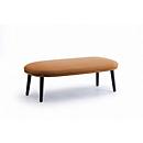Leyform Sitzbank Alise, B 1315 x T 620 x H 450 mm, Wollmischgewebe/Holz, dunkelorange/schwarz
