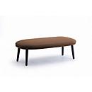 Leyform Sitzbank Alise, B 1315 x T 620 x H 450 mm, Wollmischgewebe/Holz, dunkelrost/schwarz
