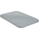 Lid for rectangular container, plastic, 135 l, grey
