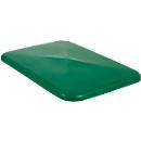 Lid for rectangular container, plastic, 340 l, green