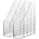 Lima para revistas HAN, anchura 76 mm, plástico, 2 piezas, translúcido-transparente