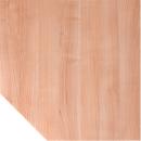 Linking element TOPAS LINE, for manually height adjustable desks, trapezoidal corner panel, walnut/silver