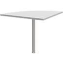 Linking panel 90° BARI, support foot, 1/4 circle, W 800 x D 800 x H 620-820 mm, light grey