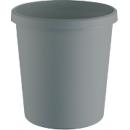 Litter bin Helit The Green German, volume 18 l, perimeter handle, recycled plastic, luminous grey