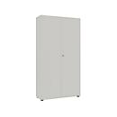 Locker 2-deurs, zonder akoestisch front, B 1000 x D 450 x H 2300 mm, zilverkleurig