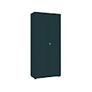 Locker 2-deurs, zonder akoestisch front, B 800 x D 450 x H 2300 mm, grafiet