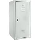 Locker, plaatstaal, B 400 x D 500 x H 1000 mm, veiligheidsslot met draaigrendel, gemonteerd, lichtgrijs