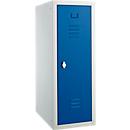 Locker - stalen - B 315 x D 500 x H 875 mm - veiligheidsslot met draaiende grendel - gemonteerd - gentiaanblauw