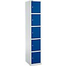 Lockerzuil, met cilinderslot, lichtgrijs/gentiaanblauw