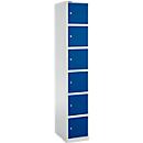 Lockerzuil, met cilinderslot, lichtgrijs/gentiaanblauw
