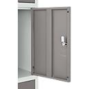 Lockerzuil, met cilinderslot, lichtgrijs/platina grijs