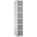 Lockerzuil, met cilinderslot, lichtgrijs/platina grijs