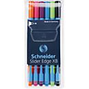 Lot de stylos-billes Slider Edge XB, étui de 6 p.