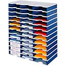 LOT station de tri styrodoc Standard styro®, format C4, 12 étages/3 rangées/36 compartiments, gris/bleu
