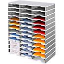 LOT station de tri styrodoc Standard styro®, format C4, 12 étages/3 rangées/36 compartiments, gris/gris