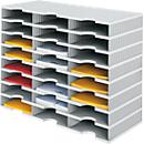 LOT station de tri styrodoc Standard styro®, format C4, 8 étages/3 rangées/24 compartiments, gris/gris