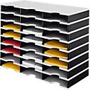 LOT station de tri styrodoc Standard styro®, format C4, 8 étages/3 rangées/24 compartiments, gris/noir