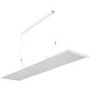 Luminaire LED suspendu Lumière FRISCH, 70 W, 6400-8200 lm, 4000 K, réglable en hauteur, L 1550 x P 300 mm, blanc