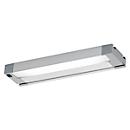 Luminaire système WLA LED, 1100 lumens, 5000 K, anti-éblouissement structuré, L 449 x l 120 x H 40 mm, avec interrupteur marche/arrêt, montage à gauche, gris