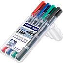 Lumocolor permanent marker Duo, 4- delige set