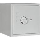 Lyra 2 safe, weerstandsklasse 0 volgens EN 1143-1, volume 31 l, deur rechts scharnierend, dubbelbaard slot met 2 sleutels, 1 legbord, incl. verankeringsmateriaal, B 400 x D 420 x H 405 mm, lichtgrijs RAL 7035