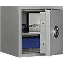 Lyra 2 safe, weerstandsklasse 0 volgens EN 1143-1, volume 31 l, deur rechts scharnierend, dubbelbaard slot met 2 sleutels, 1 legbord, incl. verankeringsmateriaal, B 400 x D 420 x H 405 mm, lichtgrijs RAL 7035