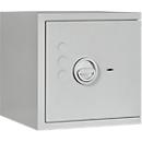 Lyra 2 safe, weerstandsklasse I volgens EN 1143-1, volume 31 l, deur rechts scharnierend, dubbelbaard slot met 2 sleutels, 1 legbord, incl. verankeringsmateriaal, B 400 x D 420 x H 405 mm, lichtgrijs RAL 7035