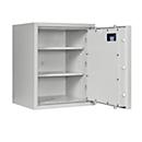 Lyra 3 safe, weerstandsklasse 0 volgens EN 1143-1, volume 66 l, deur rechts scharnierend, dubbelbaard slot met 2 sleutels, 2 legborden, incl. verankeringsmateriaal, B 500 x D 420 x H 605 mm, lichtgrijs RAL 7035