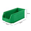 Magazijnbak LF 421 SSI Schäfer - polypropeen - L 380 x B 185 x H 154 mm - 7,8 l - groen