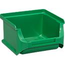 Magazijnbak serie Base 1 - polypropeen - B 102 x D 100 x H 62 mm - 0,4 l - groen - 30 stuks - ons merk Schäfer Shop Pure