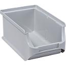 Magazijnbak serie Base 2 -polypropeen - B 102 x D 160 x H 75 mm - 0,8 l - grijs - 10 stuks - ons merk Schäfer Shop Pure