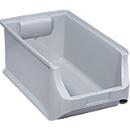 Magazijnbak serie Base 4 - polypropeen - B 205 x D 335 x H 150 mm - 7,6 l - grijs - 12 stuks - ons merk Schäfer Shop Pure